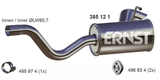 Endschalldämpfer ERNST 385121 Bild Endschalldämpfer ERNST 385121