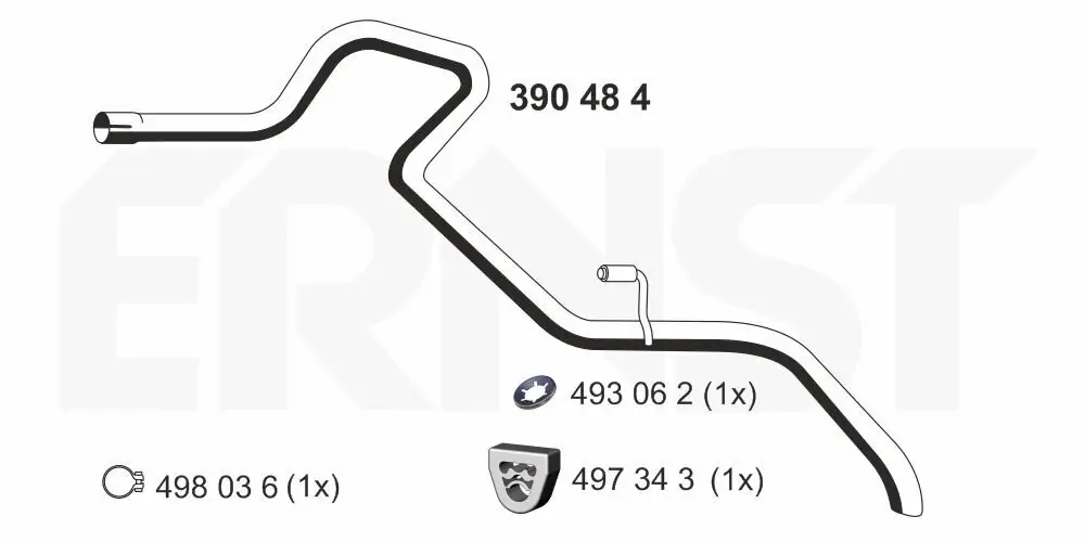 Abgasrohr hinten links ERNST 390484