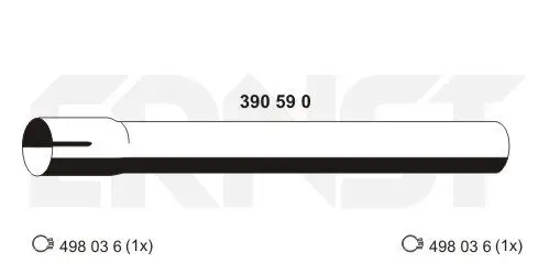 Abgasrohr hinten links ERNST 390590