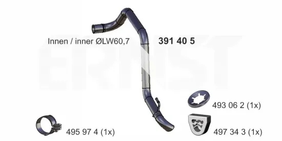 Abgasrohr hinten links ERNST 391405 Bild Abgasrohr hinten links ERNST 391405