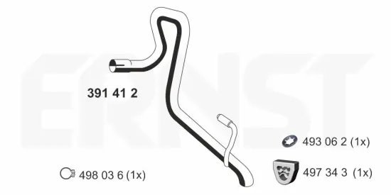 Abgasrohr hinten links ERNST 391412 Bild Abgasrohr hinten links ERNST 391412