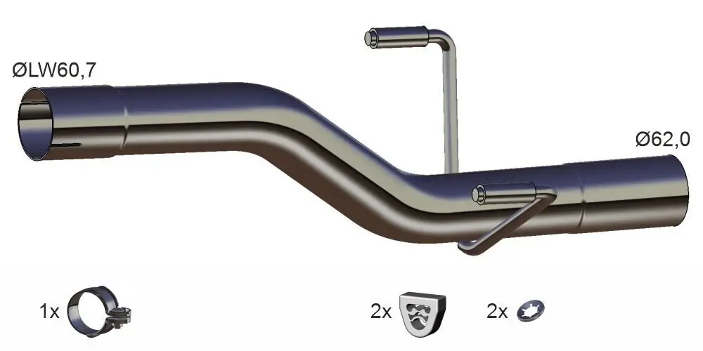Abgasrohr Mitte ERNST 391474