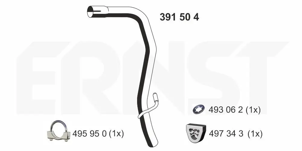 Abgasrohr hinten ERNST 391504