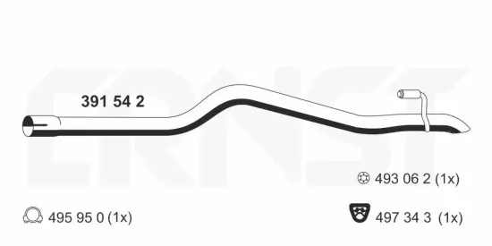 Abgasrohr ERNST 391542 Bild Abgasrohr ERNST 391542
