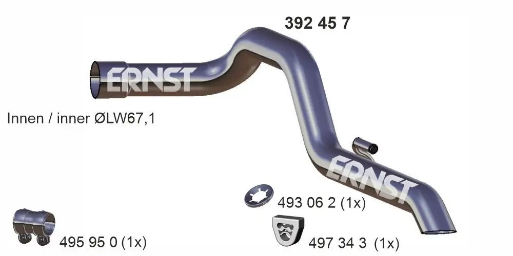 Abgasrohr ERNST 392457