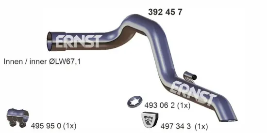 Abgasrohr ERNST 392457 Bild Abgasrohr ERNST 392457