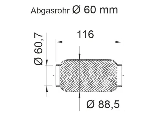 Flexrohr, Abgasanlage ERNST 460125 Bild Flexrohr, Abgasanlage ERNST 460125