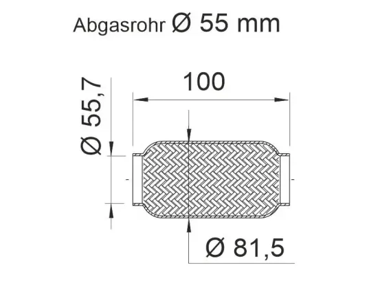 Flexrohr, Abgasanlage ERNST 460217 Bild Flexrohr, Abgasanlage ERNST 460217