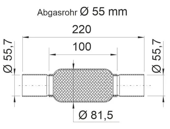 Flexrohr, Abgasanlage ERNST 460224 Bild Flexrohr, Abgasanlage ERNST 460224