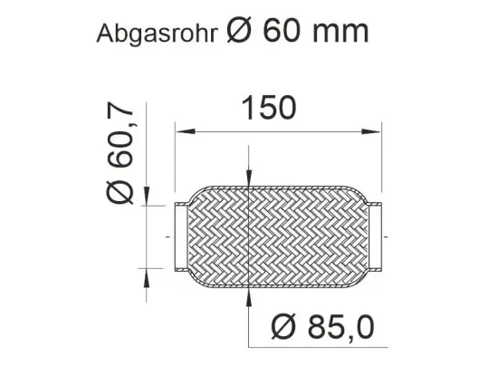 Flexrohr, Abgasanlage ERNST 460781 Bild Flexrohr, Abgasanlage ERNST 460781