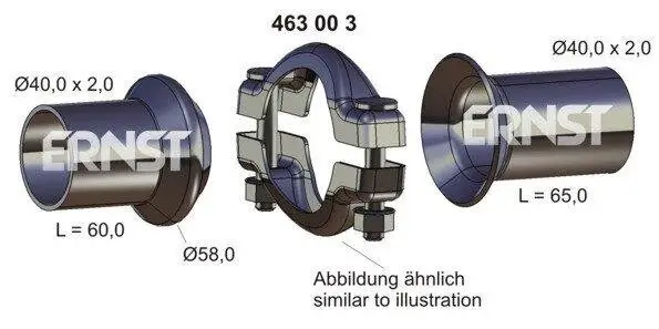 Reparatursatz, Abgasrohr ERNST 463003