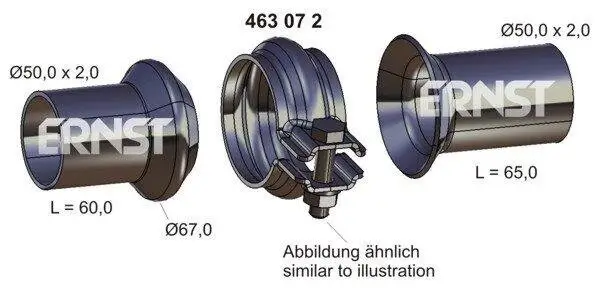 Reparatursatz, Abgasrohr ERNST 463072