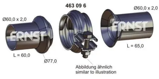 Reparatursatz, Abgasrohr ERNST 463096 Bild Reparatursatz, Abgasrohr ERNST 463096
