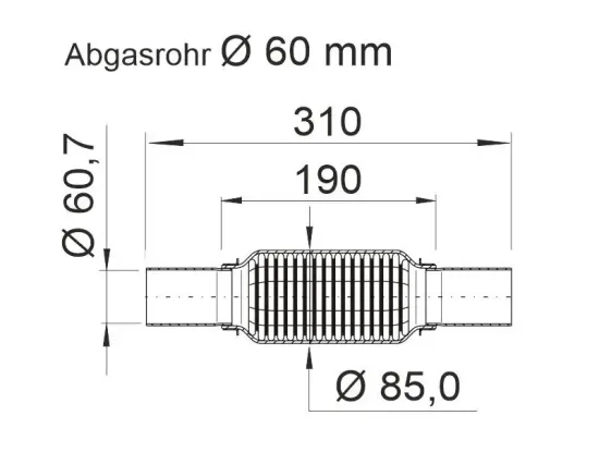 Flexrohr, Abgasanlage ERNST 464086 Bild Flexrohr, Abgasanlage ERNST 464086