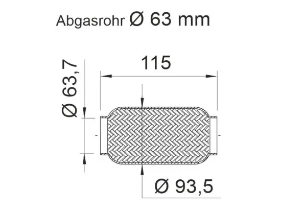 Flexrohr, Abgasanlage ERNST 464185 Bild Flexrohr, Abgasanlage ERNST 464185
