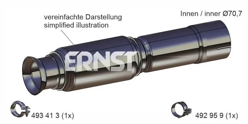 Flexrohr, Abgasanlage ERNST 465083