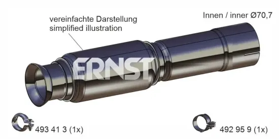 Flexrohr, Abgasanlage ERNST 465083 Bild Flexrohr, Abgasanlage ERNST 465083