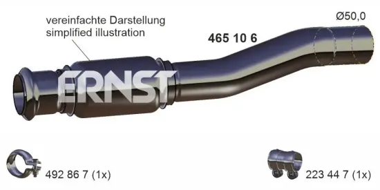 Abgasrohr ERNST 465106 Bild Abgasrohr ERNST 465106