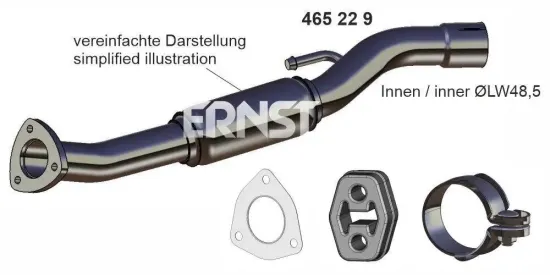 Abgasrohr vorne ERNST 465229 Bild Abgasrohr vorne ERNST 465229