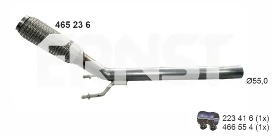 Abgasrohr vorne ERNST 465236 Bild Abgasrohr vorne ERNST 465236