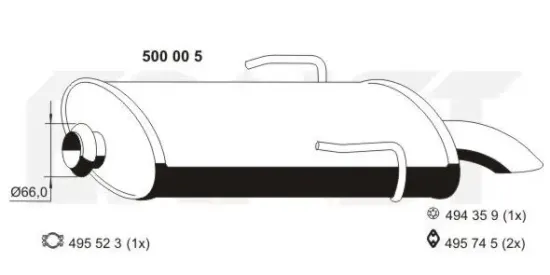 Endschalldämpfer ERNST 500005 Bild Endschalldämpfer ERNST 500005