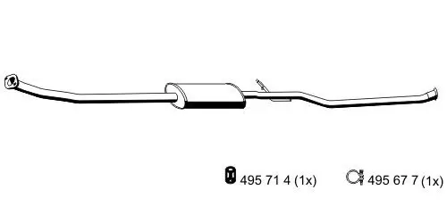 Mittelschalldämpfer ERNST 500296