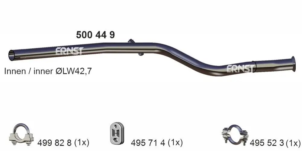 Abgasrohr Mitte ERNST 500449