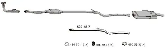 Abgasrohr mitte ERNST 500487 Bild Abgasrohr mitte ERNST 500487