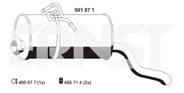 Endschalldämpfer ERNST 501071