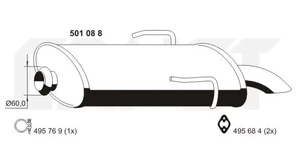 Endschalldämpfer ERNST 501088