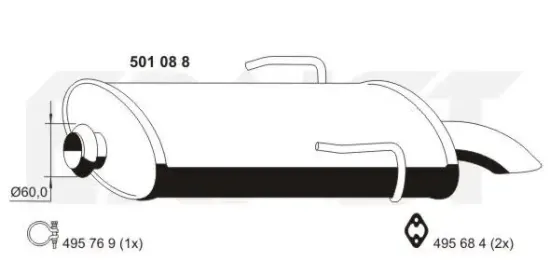Endschalldämpfer ERNST 501088 Bild Endschalldämpfer ERNST 501088