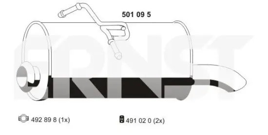 Endschalldämpfer ERNST 501095 Bild Endschalldämpfer ERNST 501095