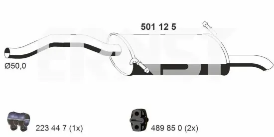 Endschalldämpfer ERNST 501125 Bild Endschalldämpfer ERNST 501125