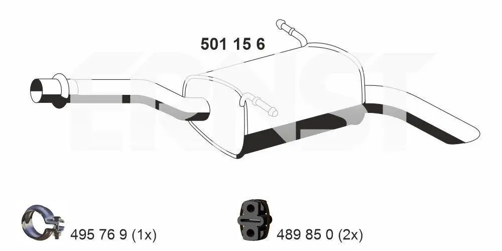 Endschalldämpfer ERNST 501156
