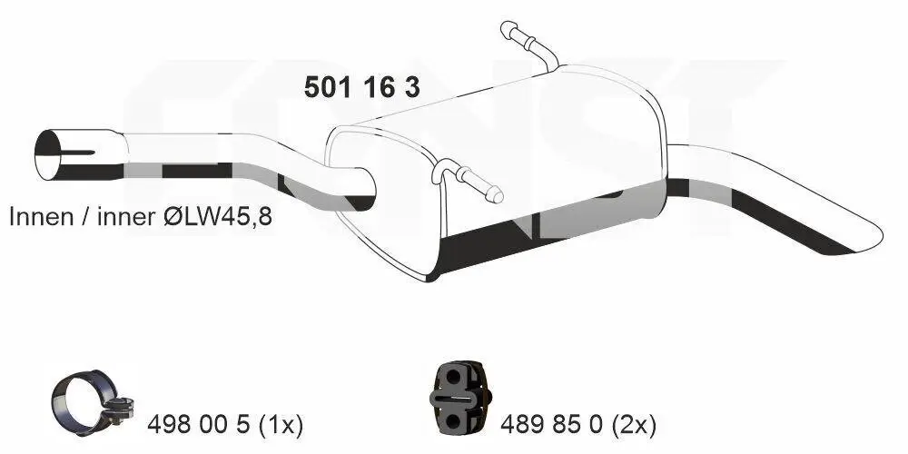 Endschalldämpfer ERNST 501163