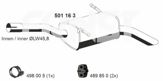 Endschalldämpfer ERNST 501163 Bild Endschalldämpfer ERNST 501163