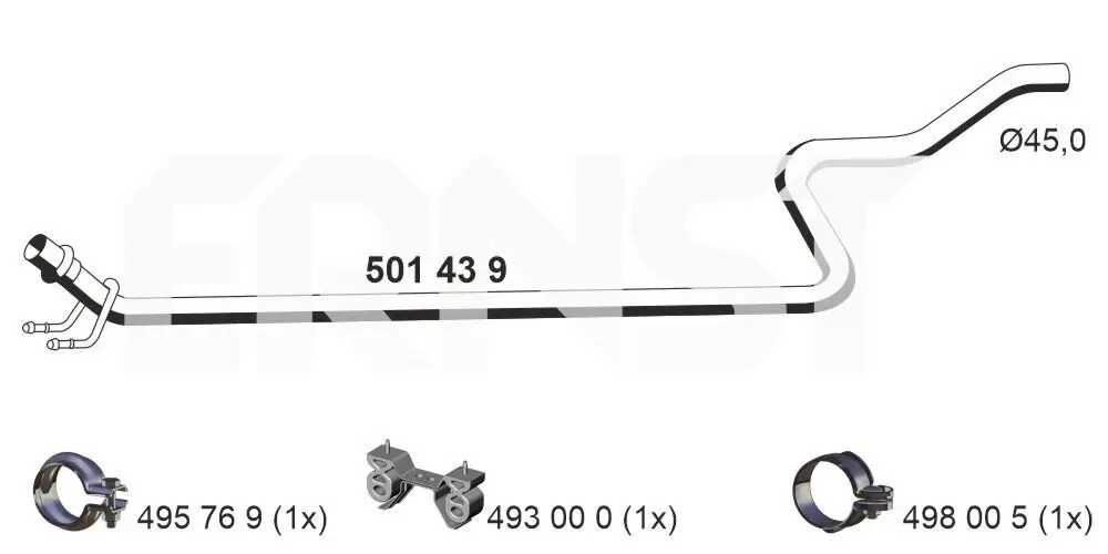 Abgasrohr Mitte ERNST 501439
