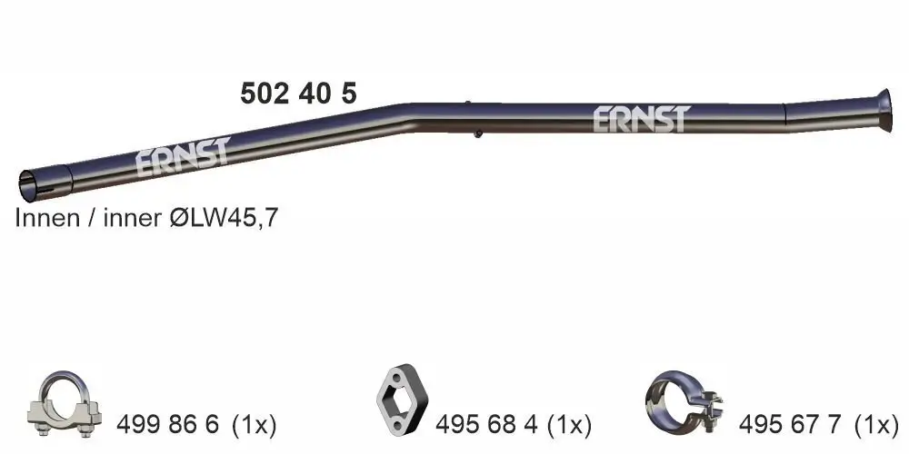 Abgasrohr hinten ERNST 502405