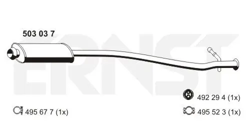 Mittelschalldämpfer ERNST 503037 Bild Mittelschalldämpfer ERNST 503037