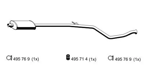 Mittelschalldämpfer ERNST 505024 Bild Mittelschalldämpfer ERNST 505024