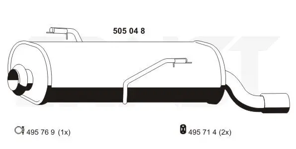 Endschalldämpfer ERNST 505048