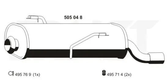 Endschalldämpfer ERNST 505048 Bild Endschalldämpfer ERNST 505048