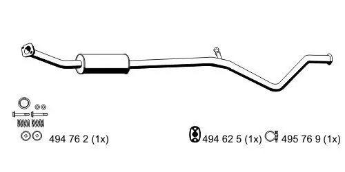 Mittelschalldämpfer ERNST 505055 Bild Mittelschalldämpfer ERNST 505055