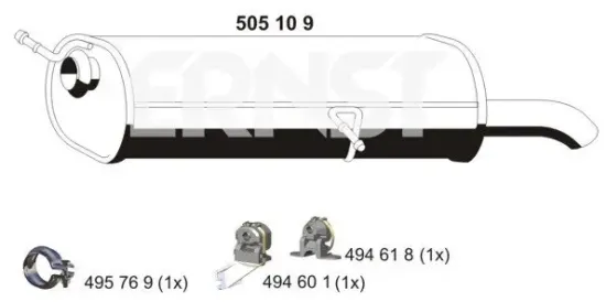 Endschalldämpfer ERNST 505109 Bild Endschalldämpfer ERNST 505109