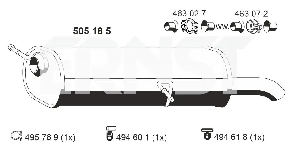 Endschalldämpfer ERNST 505185