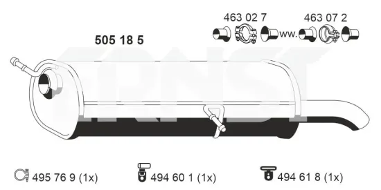 Endschalldämpfer ERNST 505185 Bild Endschalldämpfer ERNST 505185