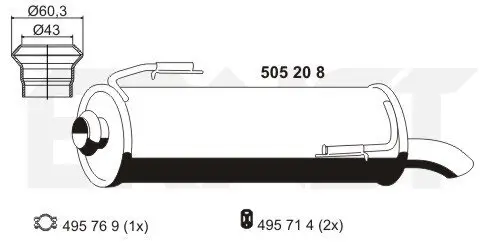 Endschalldämpfer ERNST 505208 Bild Endschalldämpfer ERNST 505208