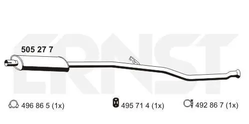 Mittelschalldämpfer ERNST 505277