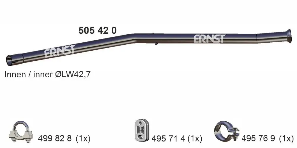 Abgasrohr mitte ERNST 505420