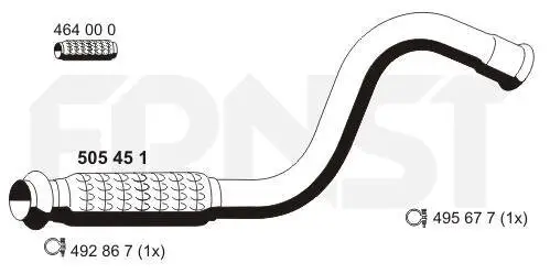 Abgasrohr ERNST 505451 Bild Abgasrohr ERNST 505451